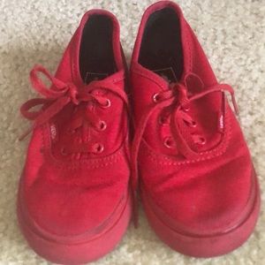 Boys Red VANS